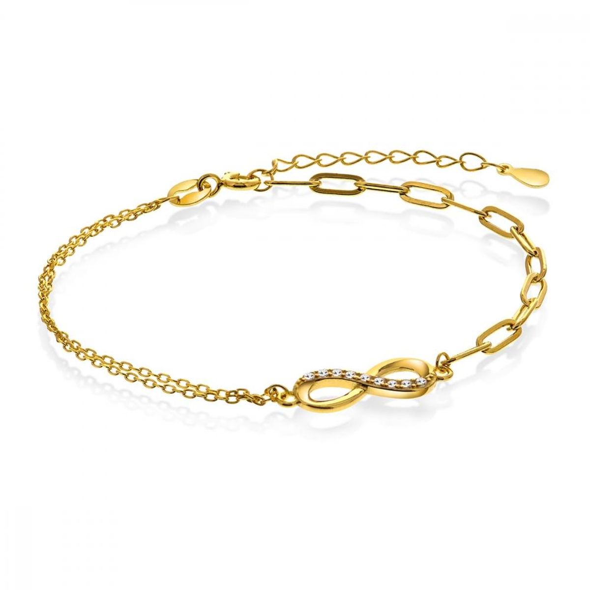 Armbånd i forgylt sølv med Evighetstegn