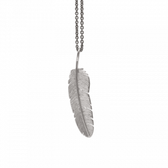 Hovedbilde Feather anheng, sølv medium