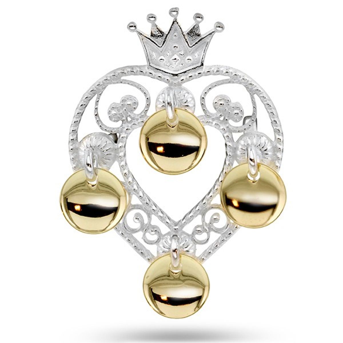 Prinsessesølje, hvit med forgylte løv