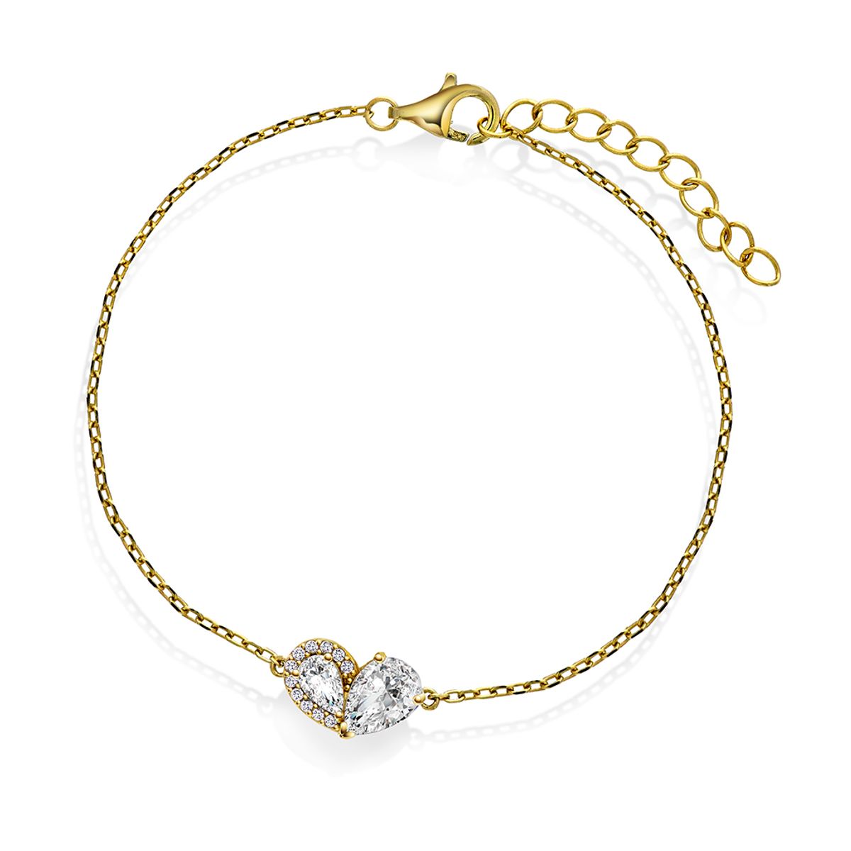 Sammen armbånd i sølv med zirkonia