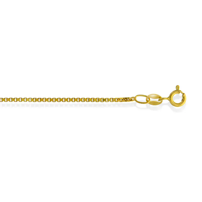 1,3mm/45cm veneziansk kjede i forgylt sølv