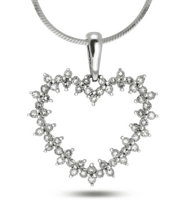 Hovedbilde Hvitt gull anheng 0,40ct W/P
