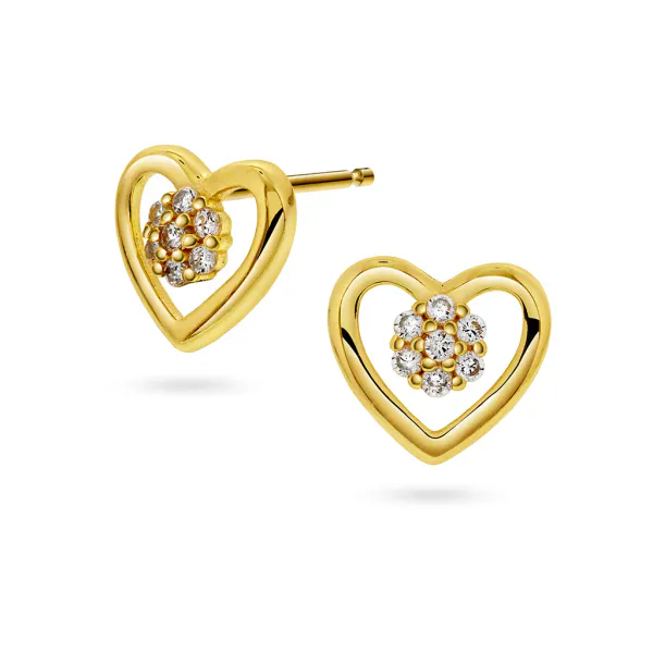 Hovedbilde Hjerteøredobber med zirkonia ...