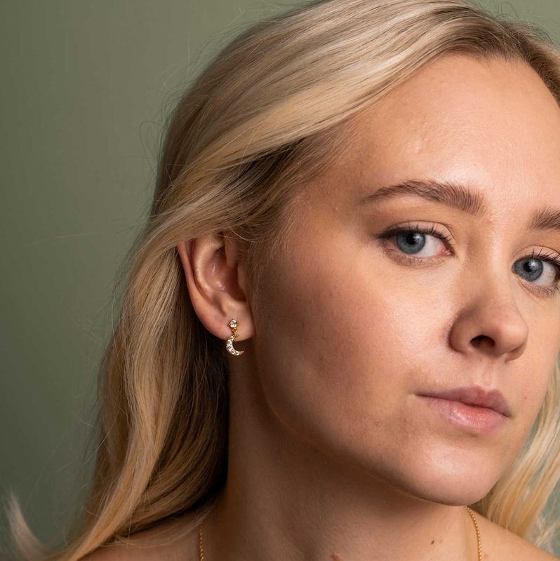 Star øredobber med zirkonia