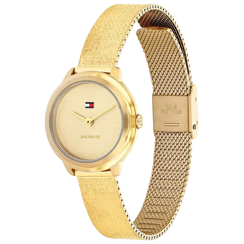 Tommy Hilfiger dameklokke gullfarget