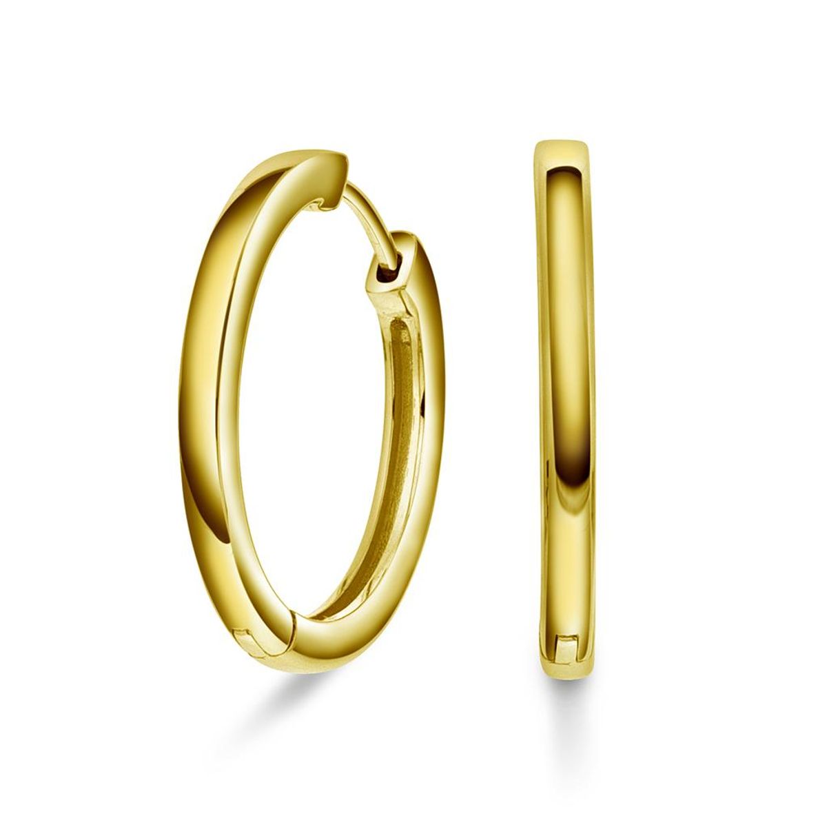 Nora Mørk Øreringer forgylt sølv 20mm