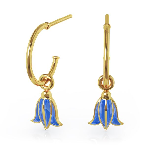 Hovedbilde LIV Øreringer med blå ...