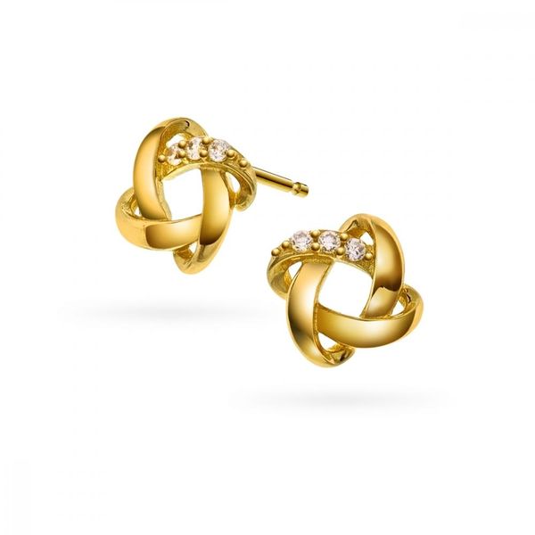 Hovedbilde Gull ørepynt med zirkonia