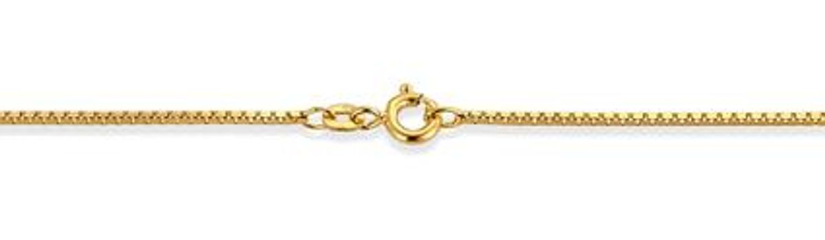 Veneziansk gult gullkjede 42cm/1,2mm
