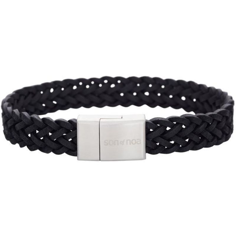 SON armbånd sort kalveskinn