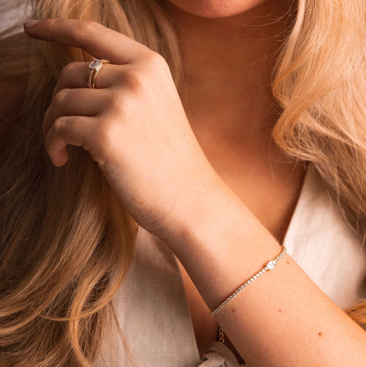 Roma armbånd i forgylt sølv