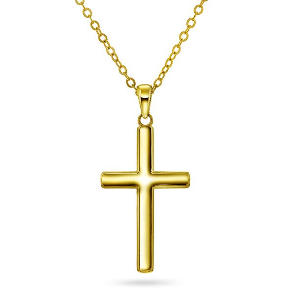 Hovedbilde Kors smykke i forgylt sølv ...