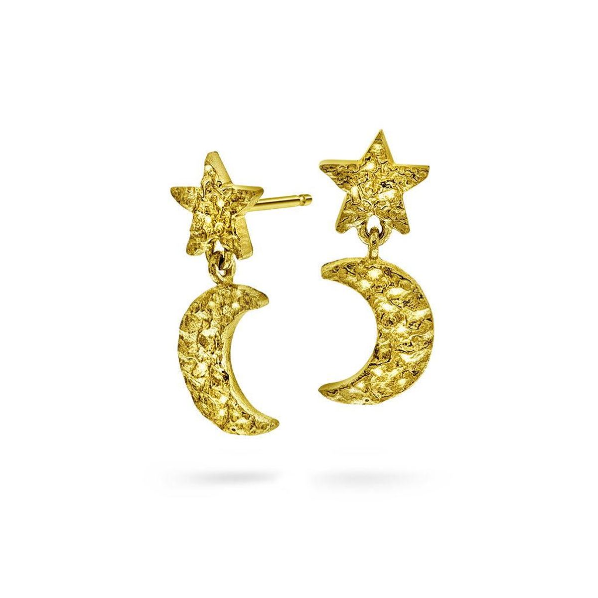 Celeste øredobber i forgylt 925 sølv