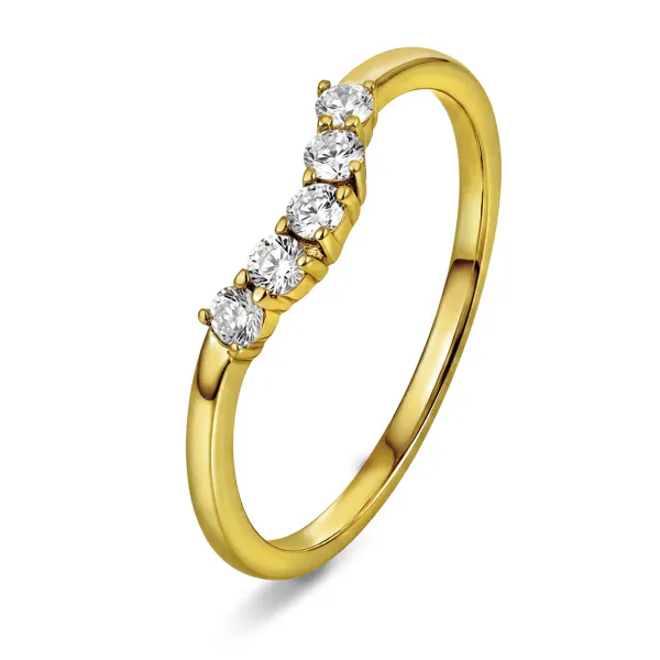 Hovedbilde Swan tail ring i forgylt sølv